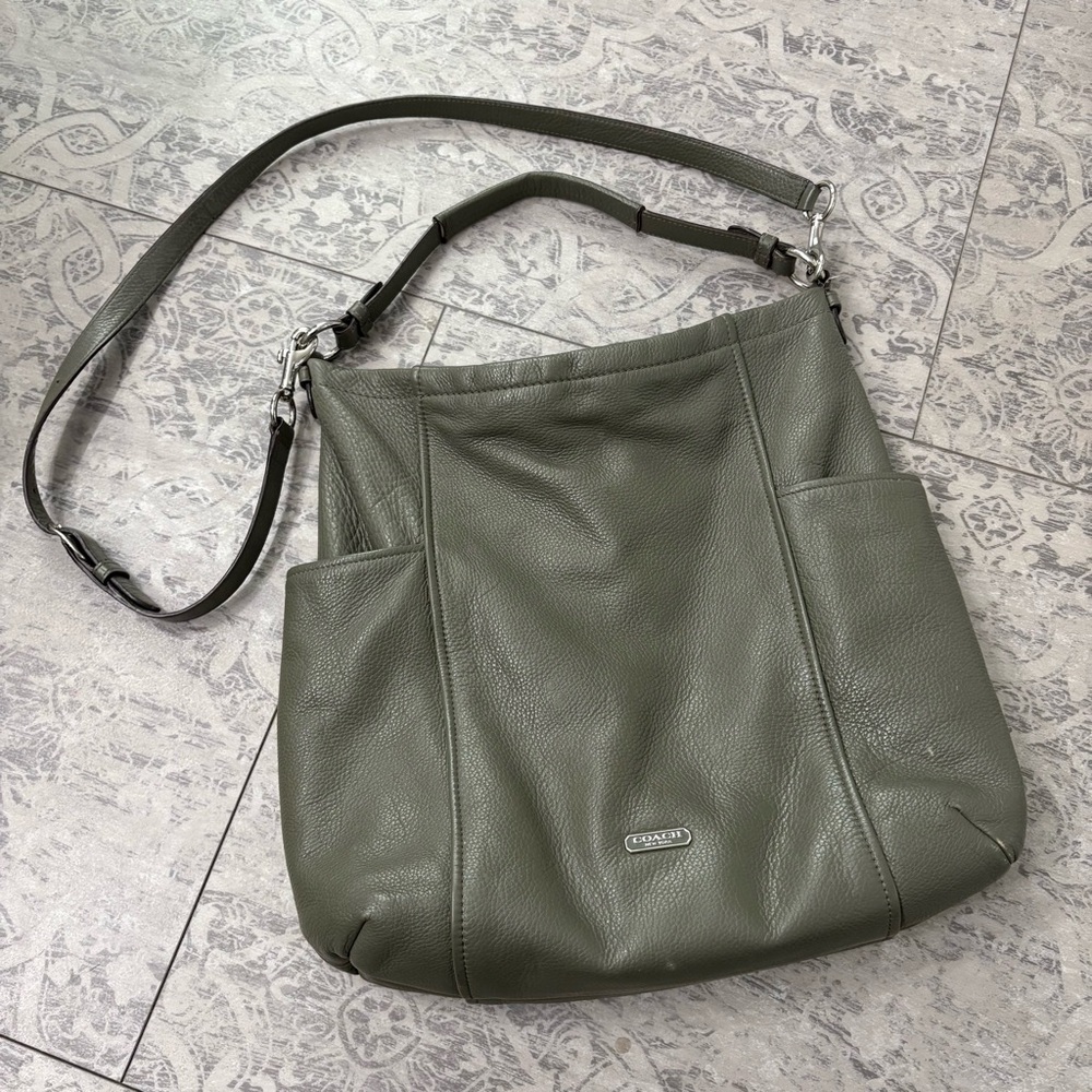 Coach | Park Leather Hobo Bag - Green Pebble Leather